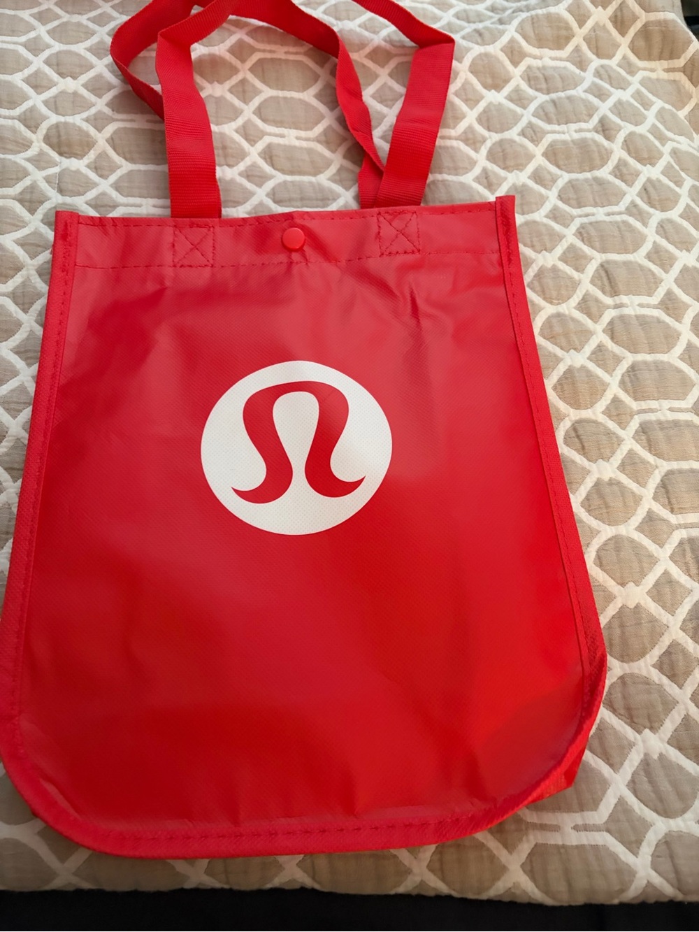 lululemon athletica Red Tote with White Logo